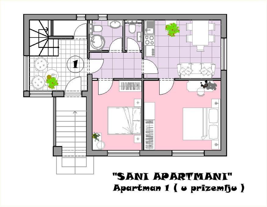 Sani Apartments Začretje Kültér fotó